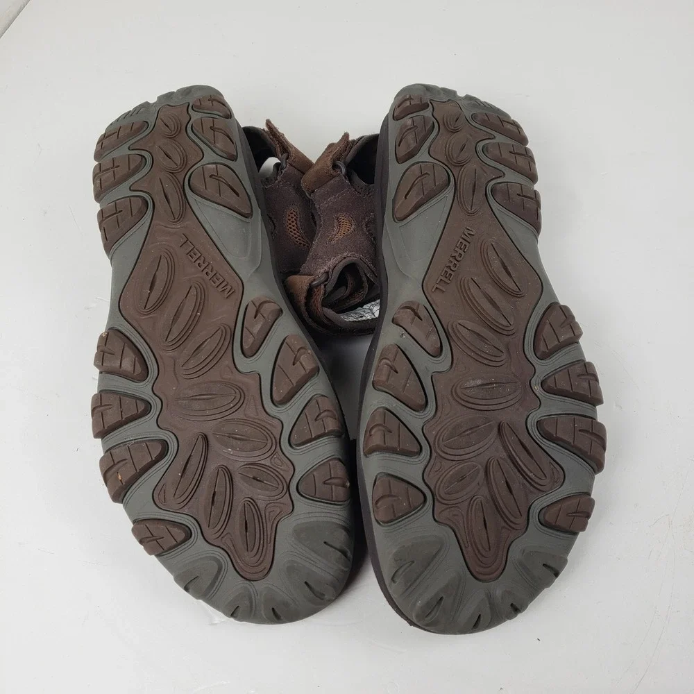 Merrell Hiking Sport Sandal Huntington Brown Leather Men's 14 J036845